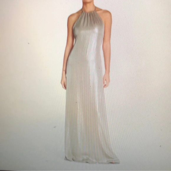 nouvelle AMSALE Dresses & Skirts - NOUVELLE AMSALE Ethereal Dress Sz S  elegant occasions rose gold halter Tall